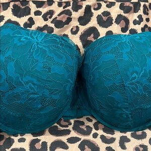 Auden Teal Lace-Trim Bra